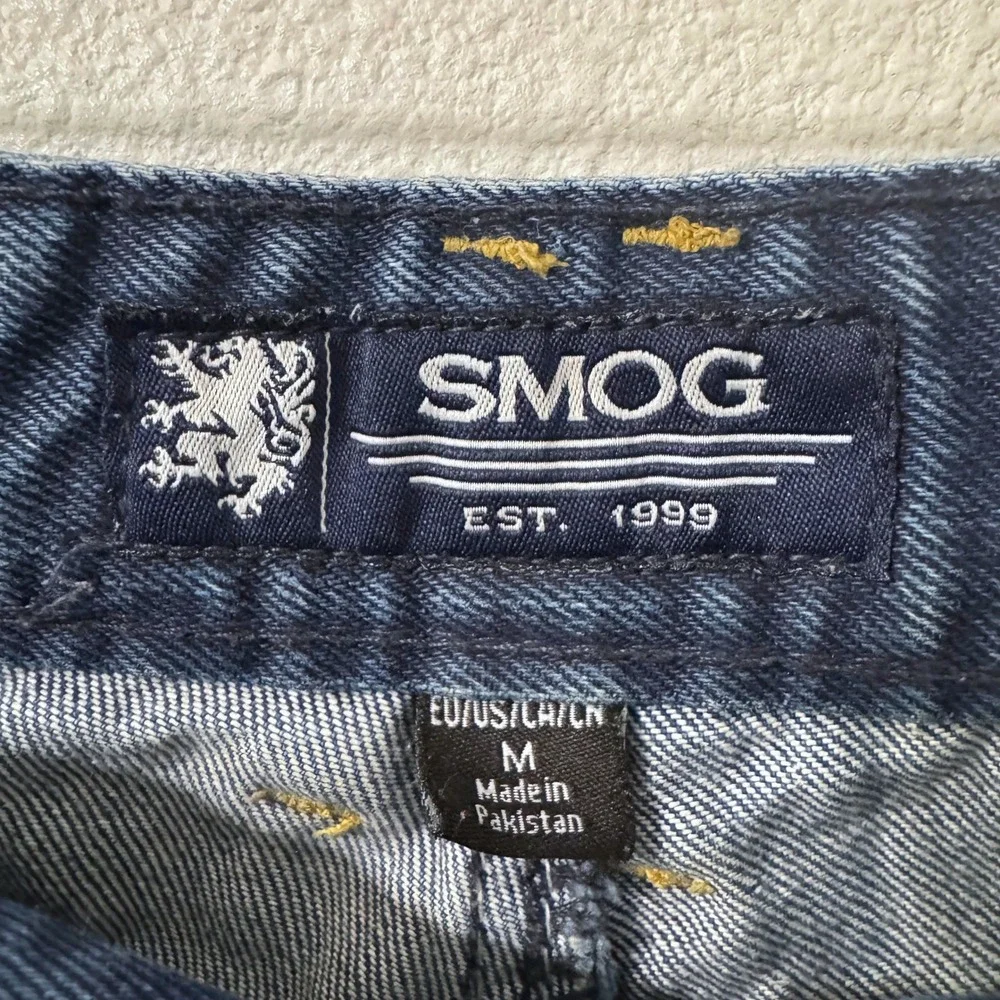 SMOG‎ Jorts Medium Dark Wash Y2K Contrasting Detail Casual